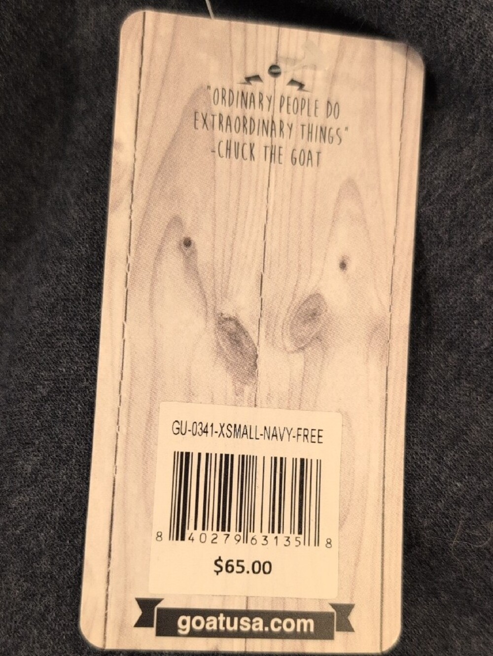 Men's XS Navy Goat Sweatshirt NWT - Picture 4 of 5